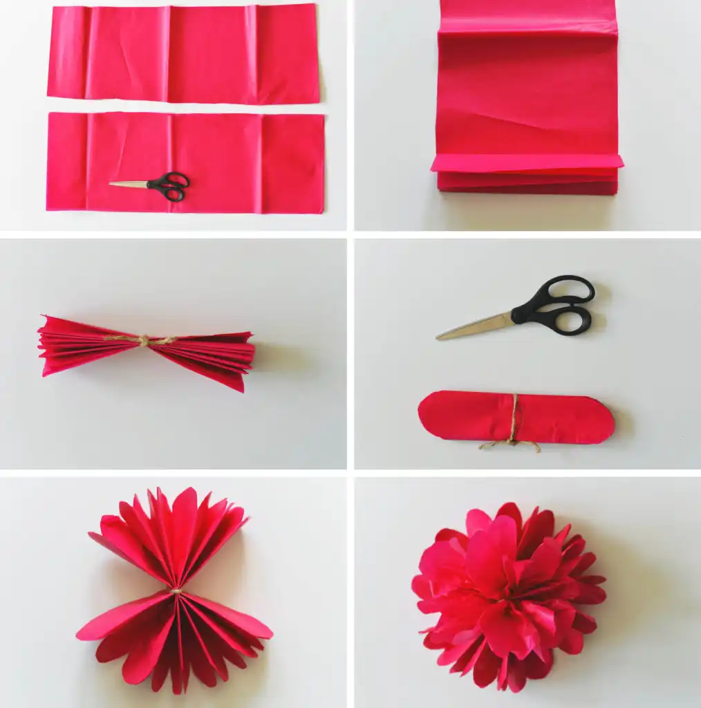 DIY tissue paper flowers
