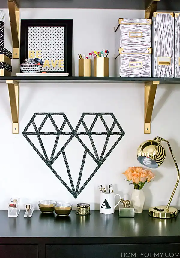 DIY washi tape heart