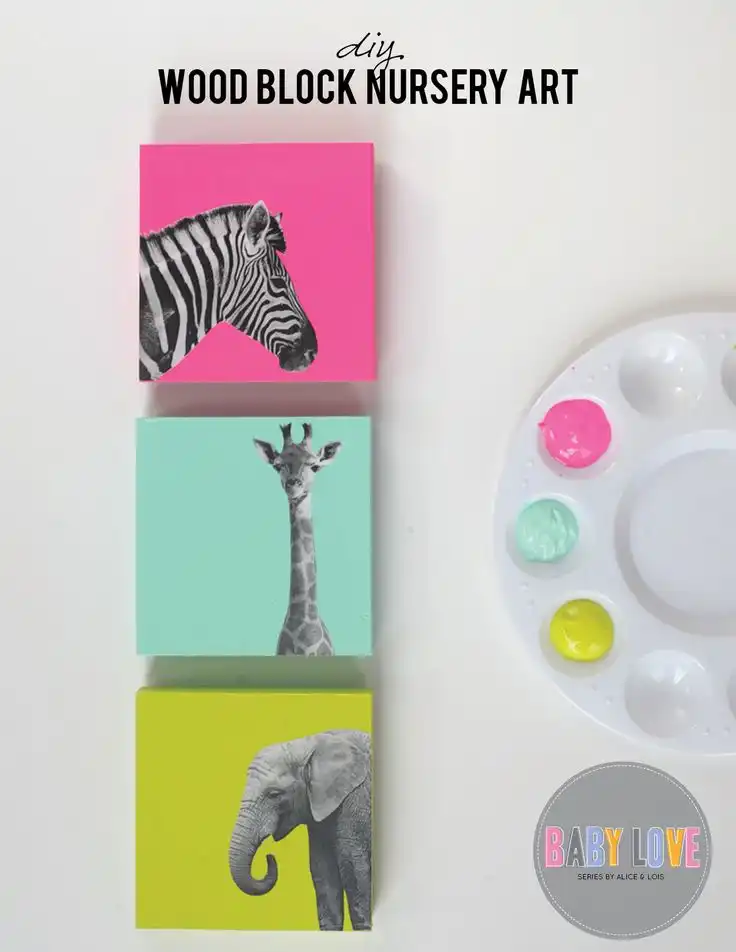 DIY wood animal canvas