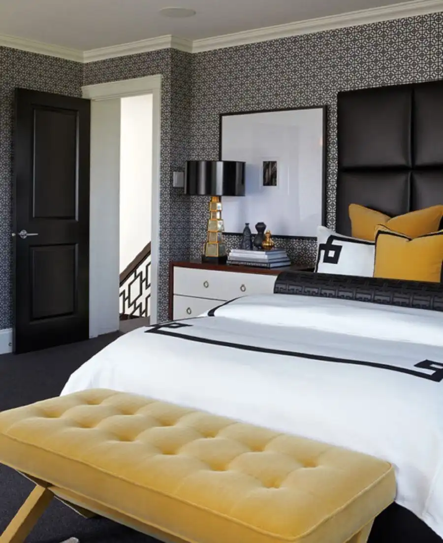modern black interior door