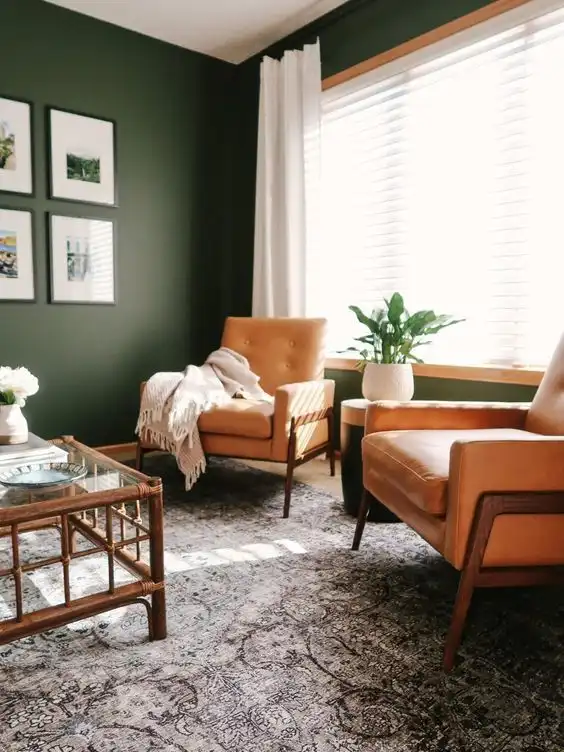 Dark Green with Caramel