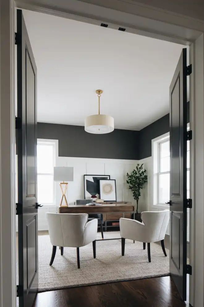Dark Walls and White Wainscoting