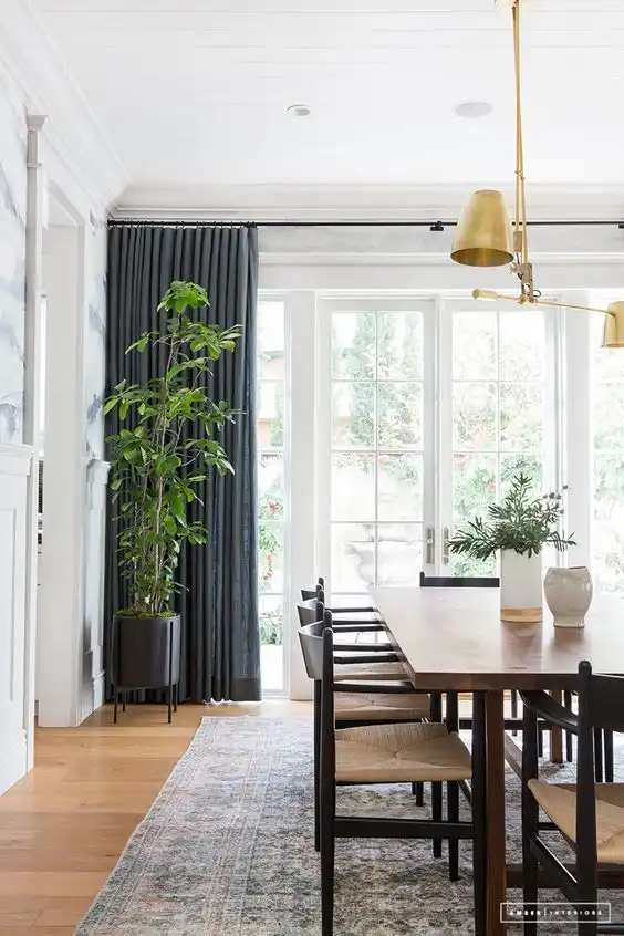 Dark and moody curtains for contrast