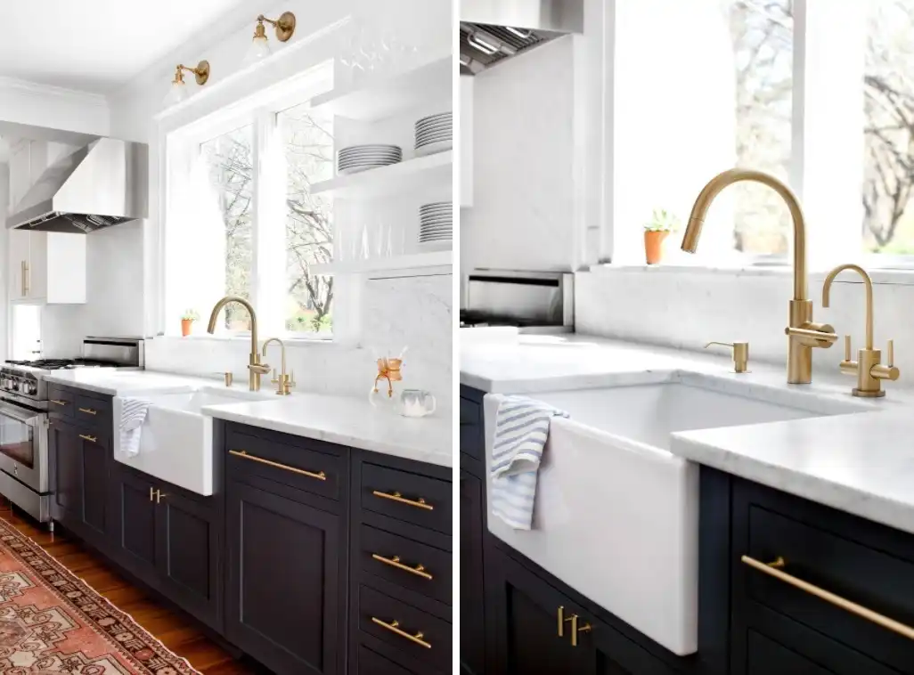 Brass Hardware With Black