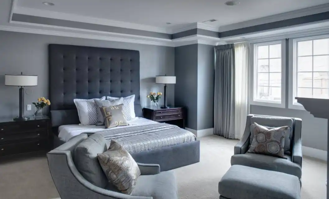 Dark grey bedroom decor