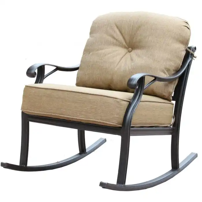 Darlee Nassau Cast Aluminum Patio Rocker Club Chair