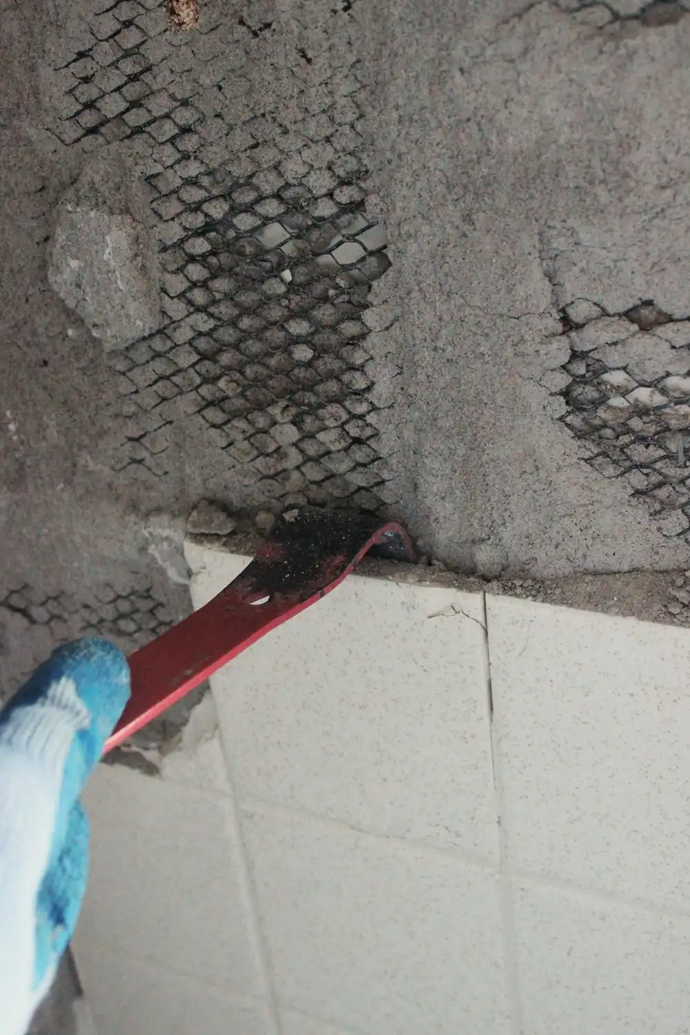 Dealing with hard tiles on bathroom
