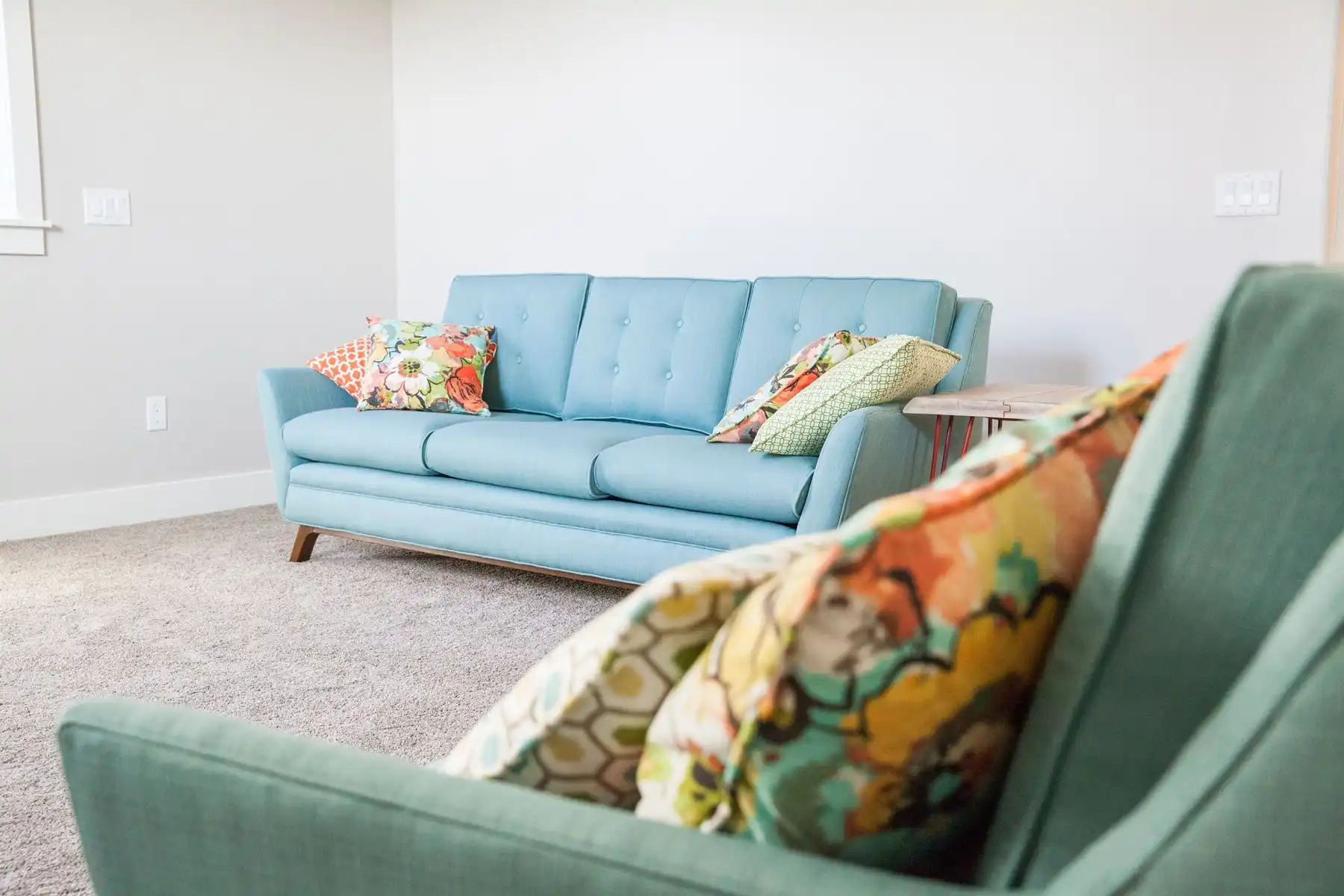 Decorate a living room with only furniture
