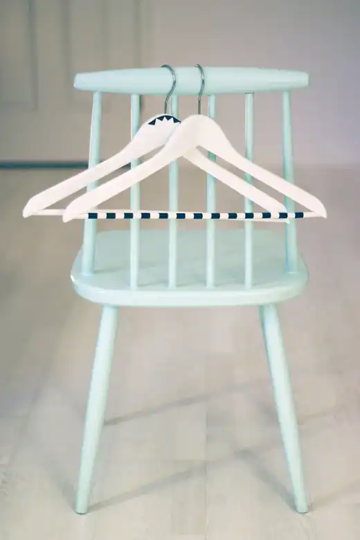 Decorate hangers with tape