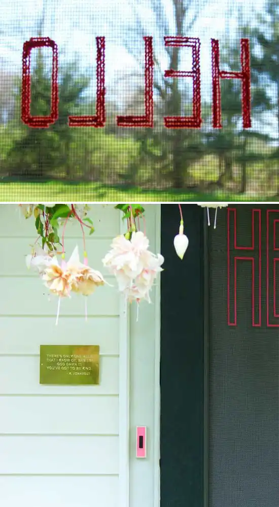 Decorate your screen door