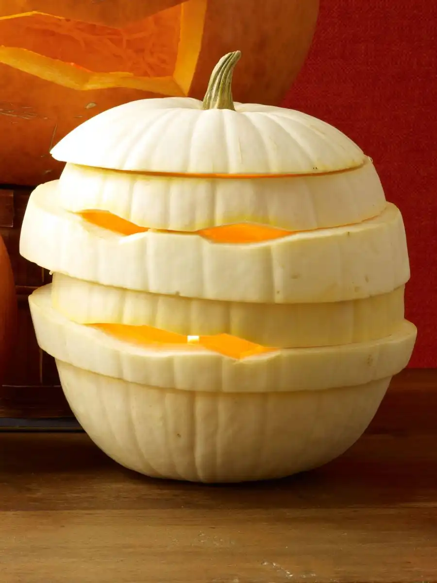 Slice Up a Scary Mummy Pumpkin