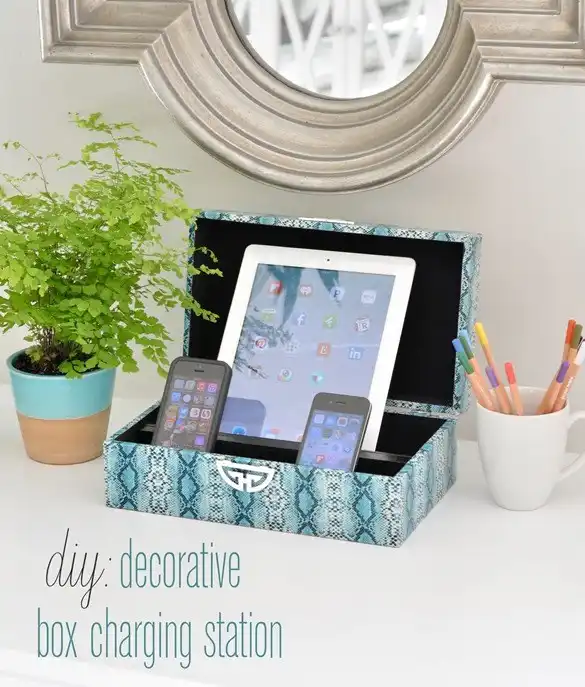 Decorative and modern box charging station