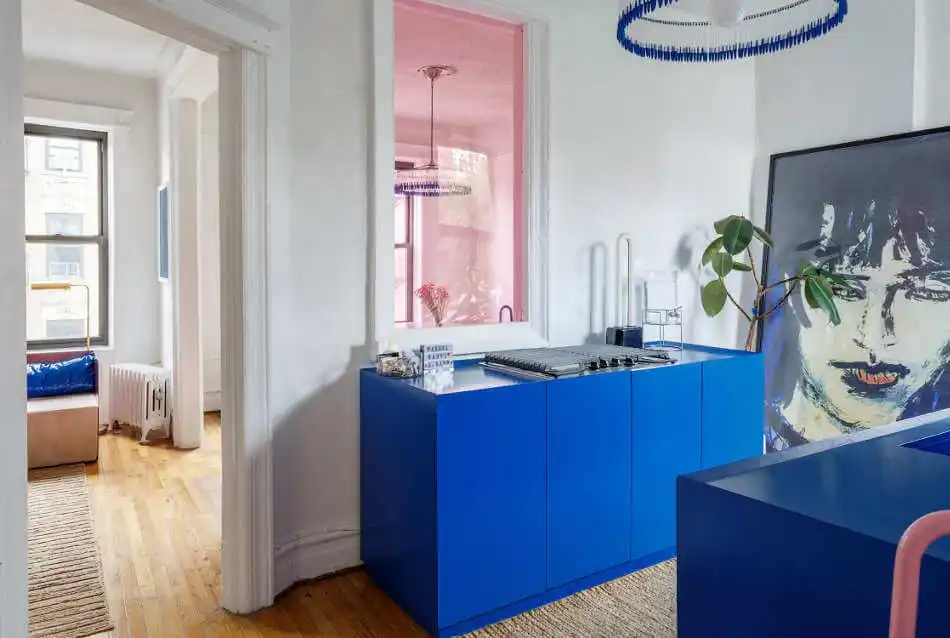Deep blue Modern kitchen cabinets
