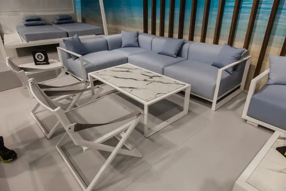 Deka outdoor furniture for a modern pool deck