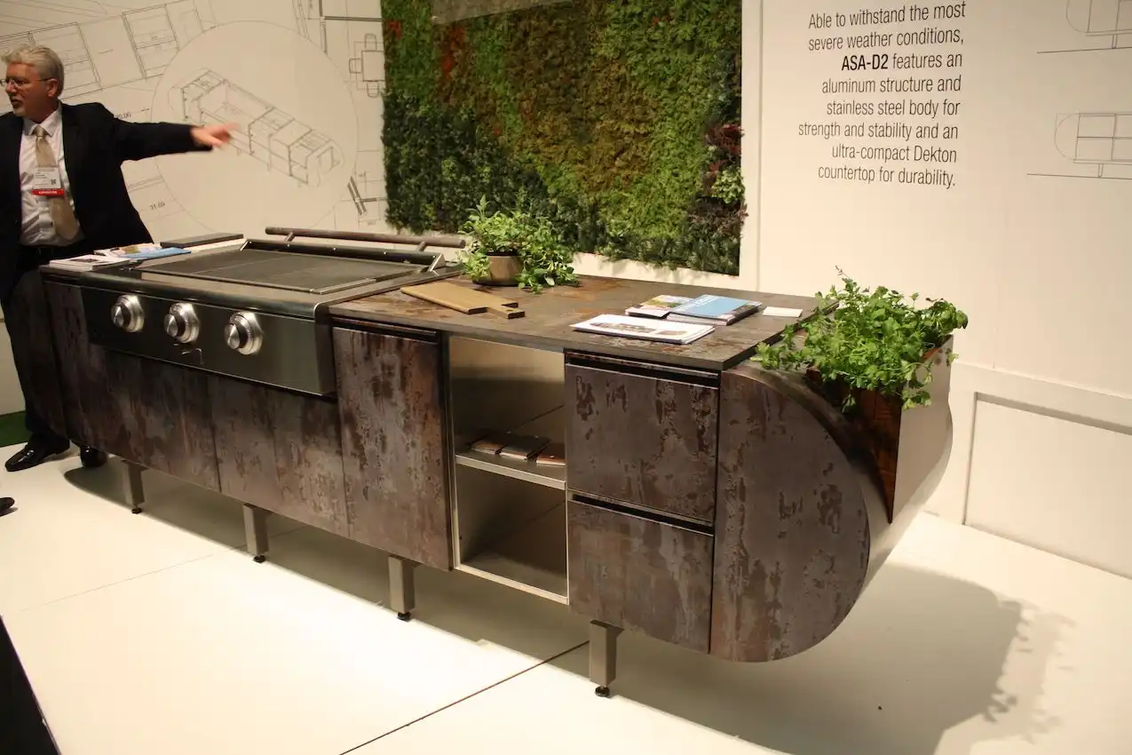 Dekton Grill kitchen Corteen material