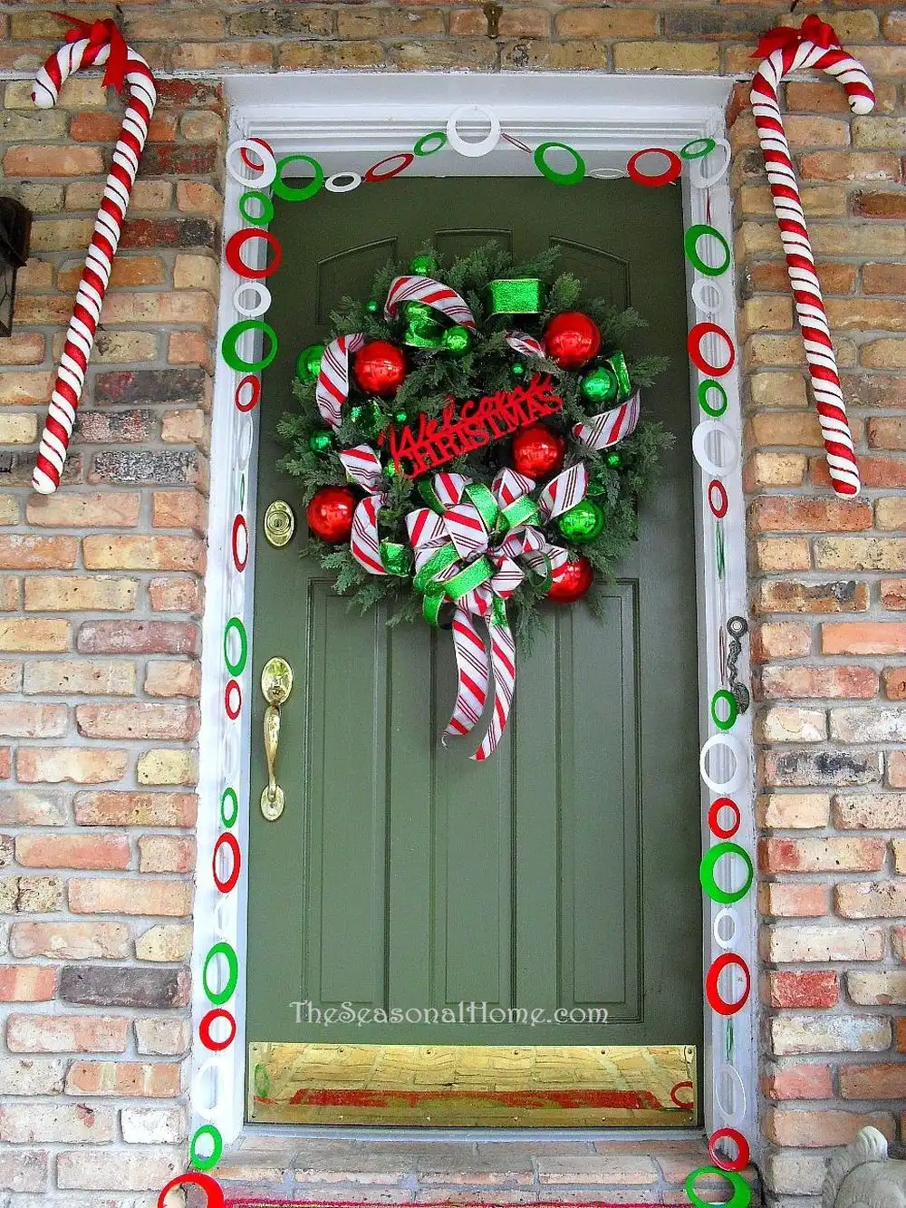 Delicious front door Christmas Decor