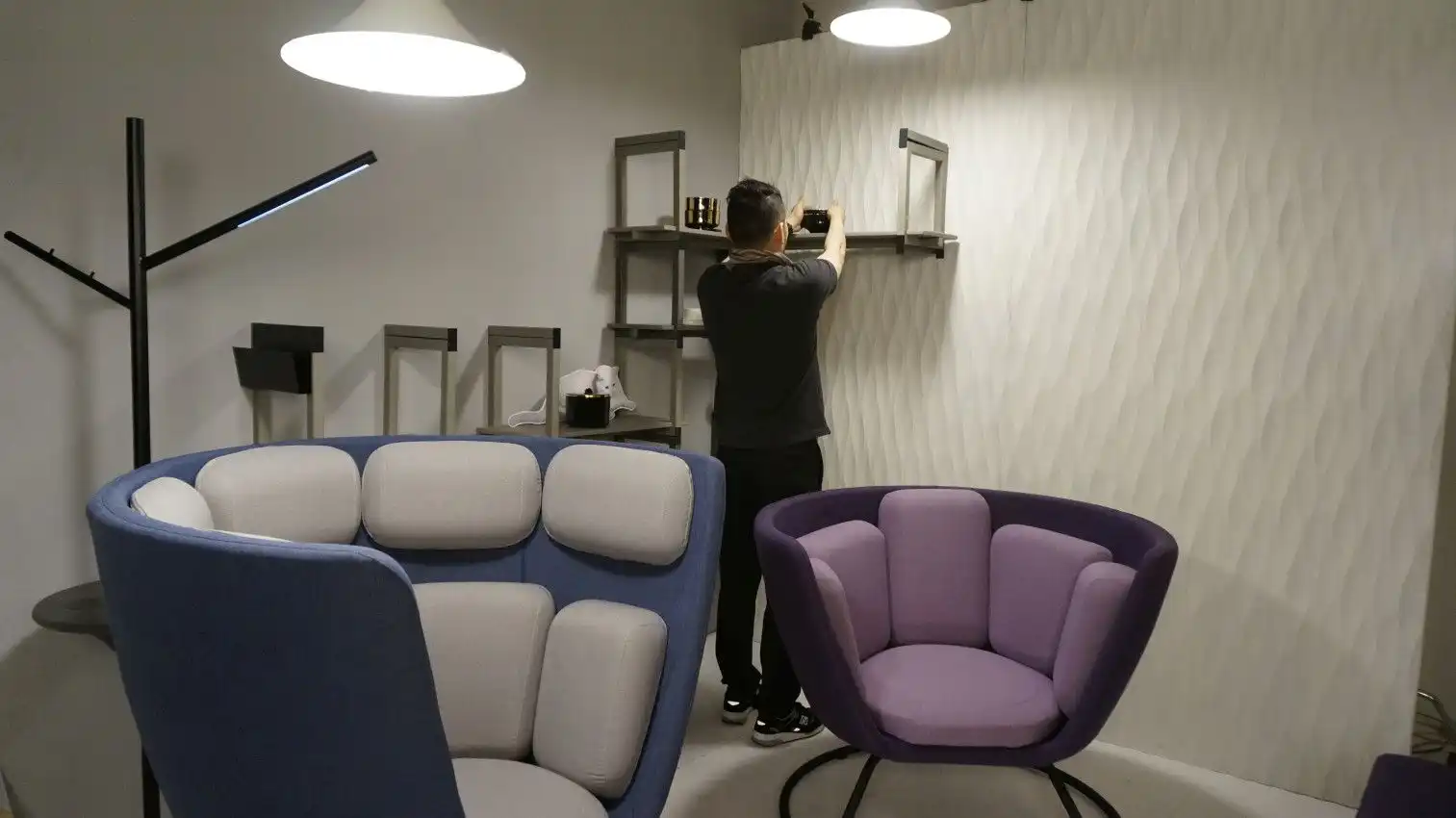 Device-charging chairs by Design on Technology.