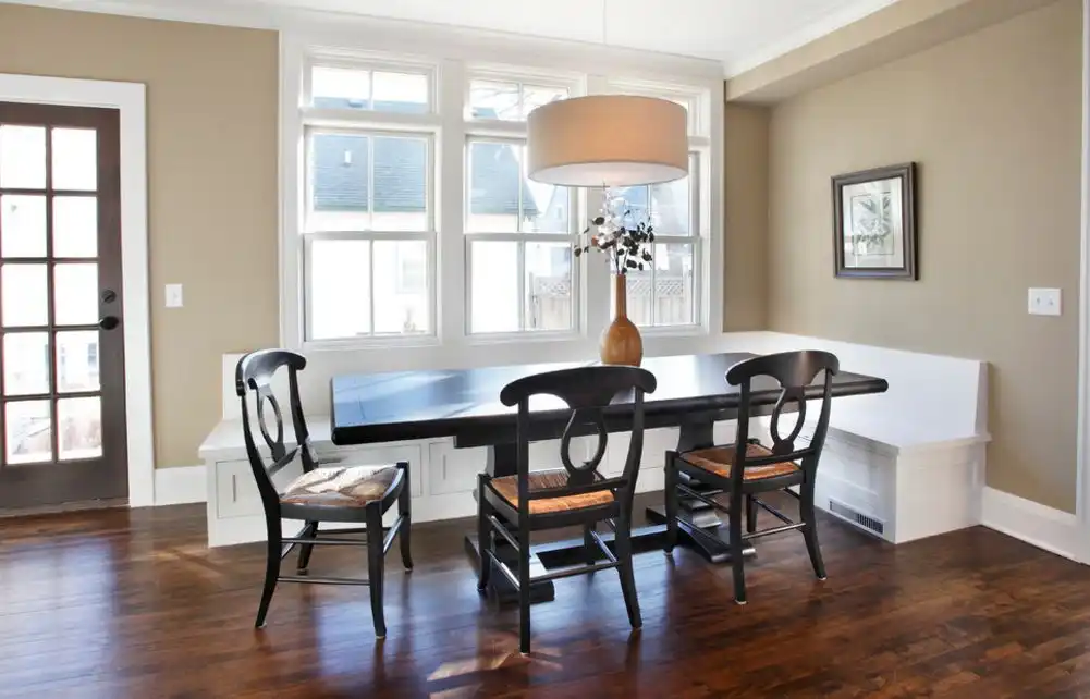 Designed for large families - corner bench for trestle black table