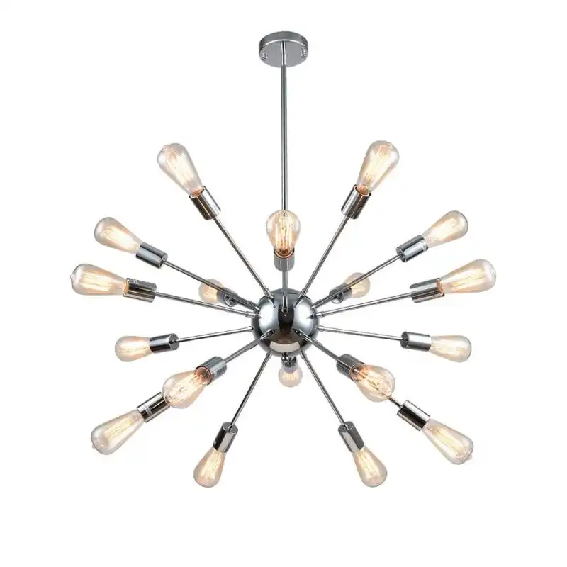 Dimmable Sputnik Chandelier with 18 Lights Chromed Finish