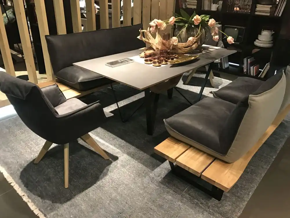 Consider a variety of different seating options so everyone at the table can feel comfortable