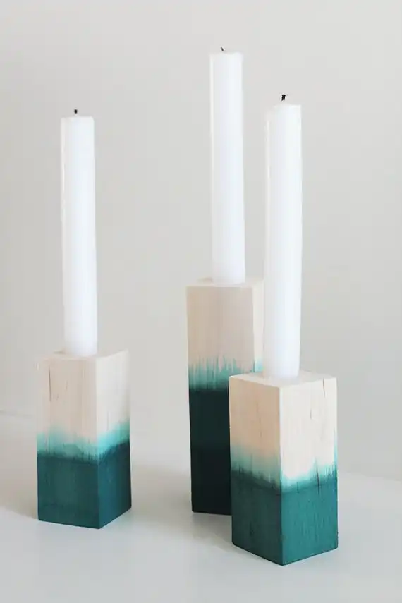 Dip dyed candlestick
