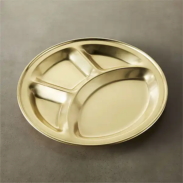 Divided gold platter