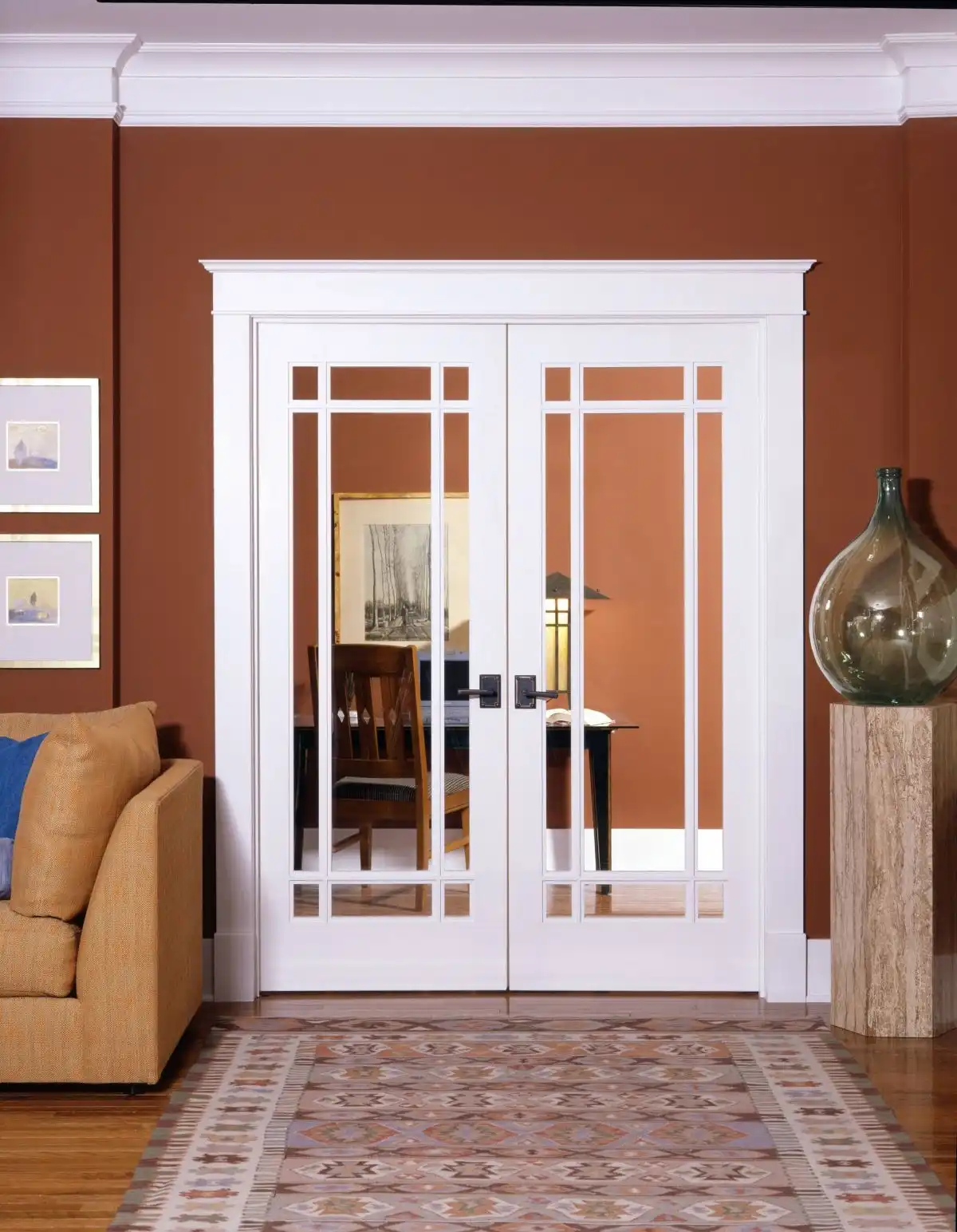 Double Craftsman Interior Doors with Glass