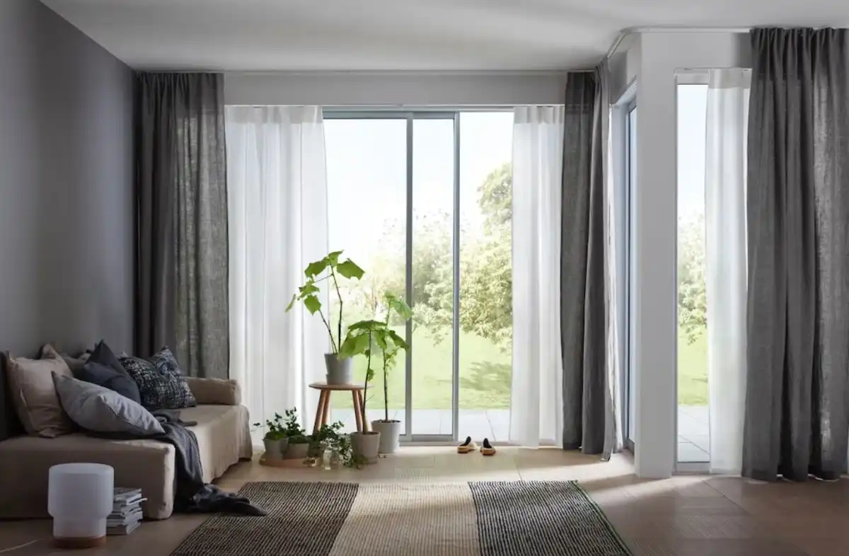 Double Curtains for Sliding Glass Doors