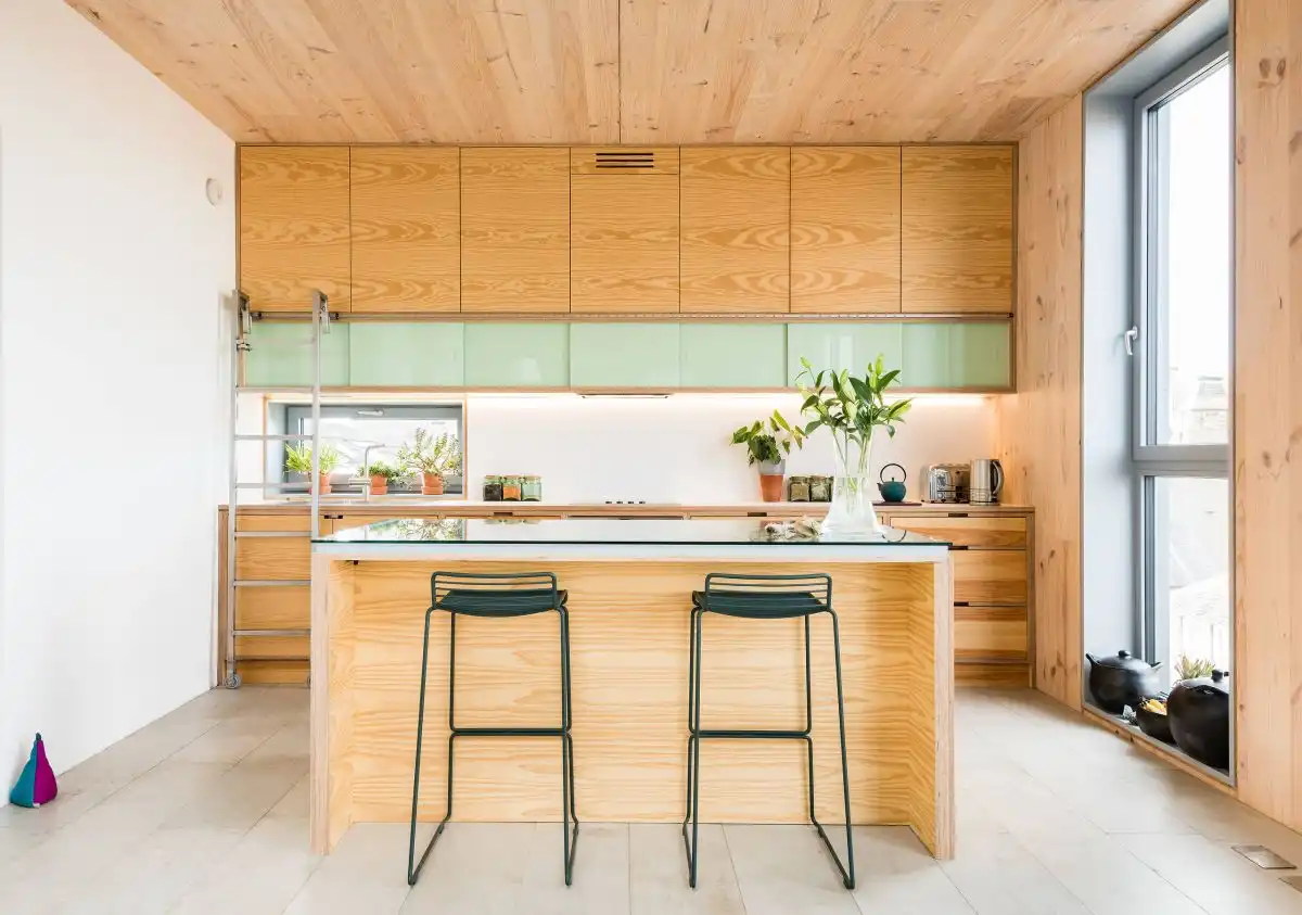 Douglas Fir Veneer Cabinets