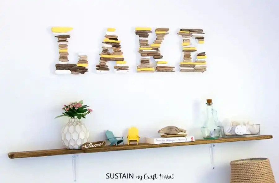 Driftwood shelves