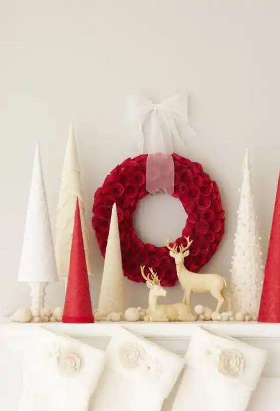 Duel tone christmas mantel