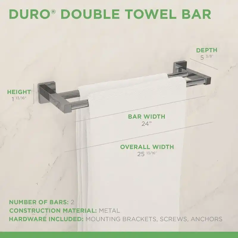 Duro Double Wall Mounted Towel Bar