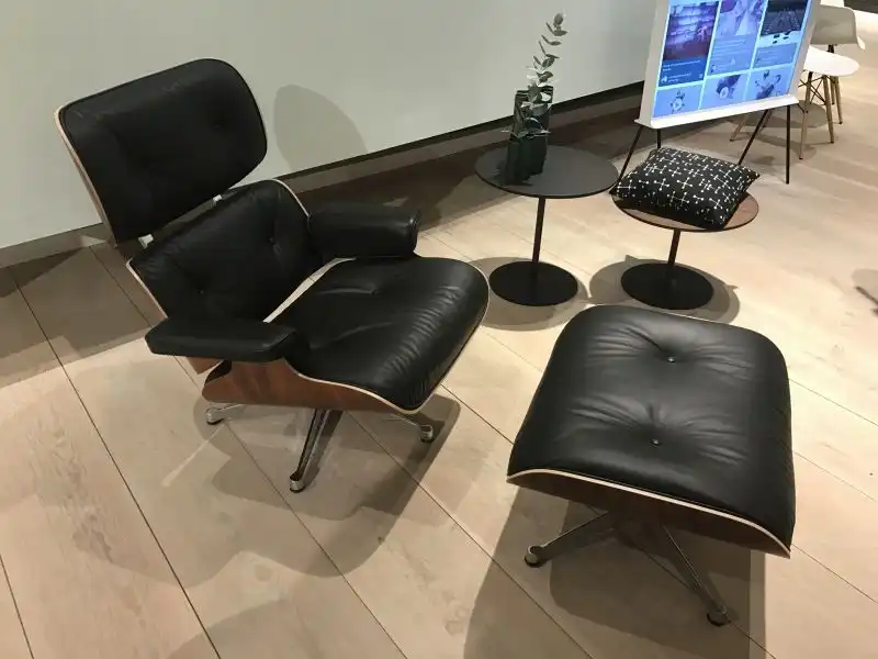 Original vintage Eames lounge chairs command stellar prices.