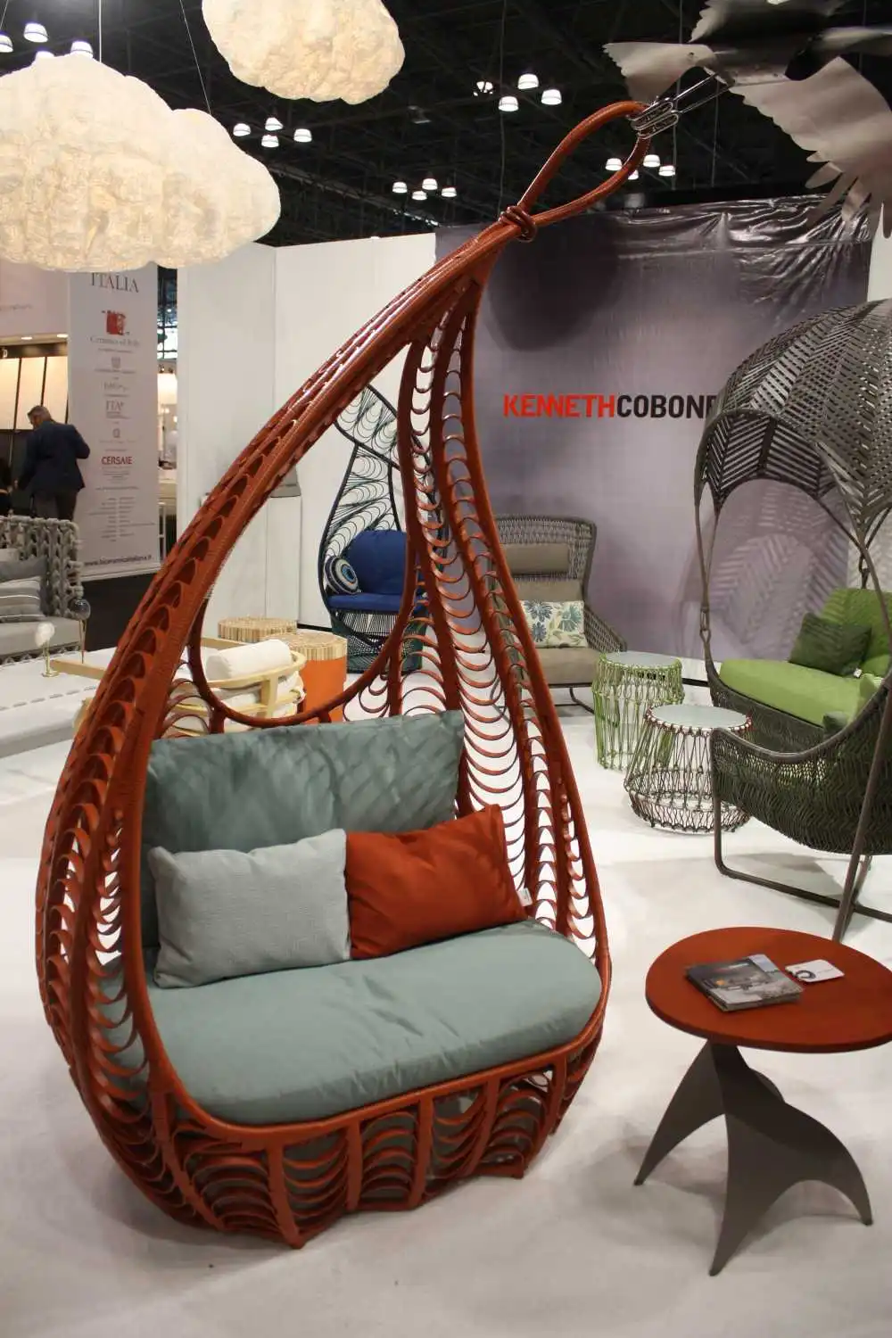 Earthy Red outdoor seating