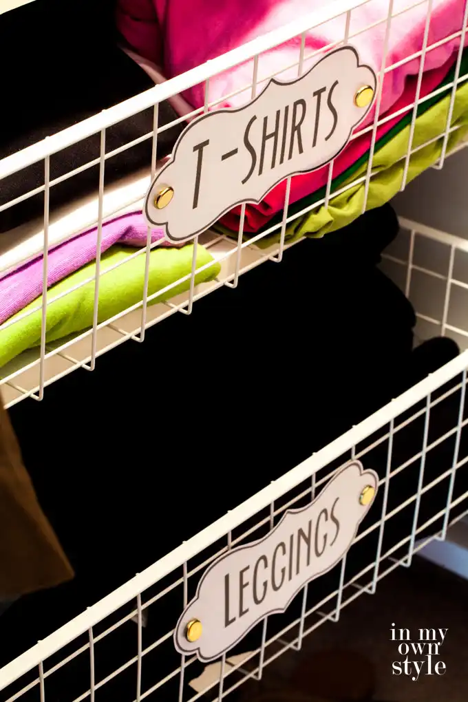 Easy Labes for closet boxes