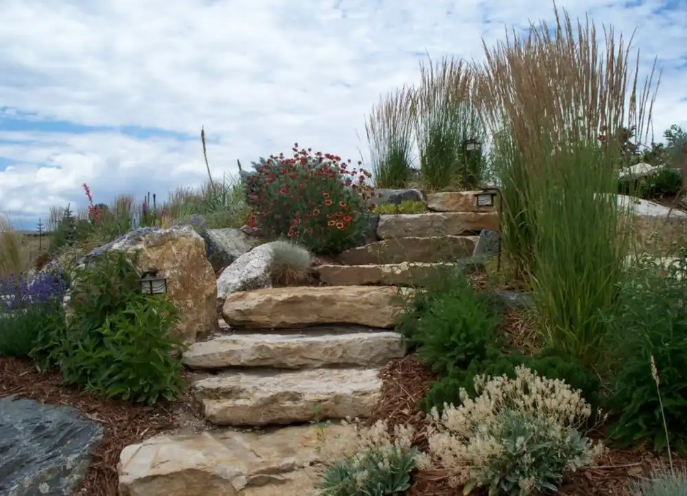 Easy to create a stone boulders steps