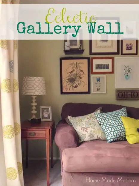 photo wall ideas Eclectic Nature-Themed Gallery Wall