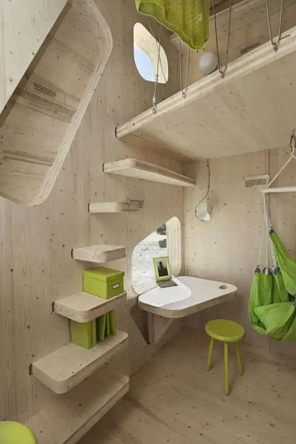 Eco friendly student unit wall stairs