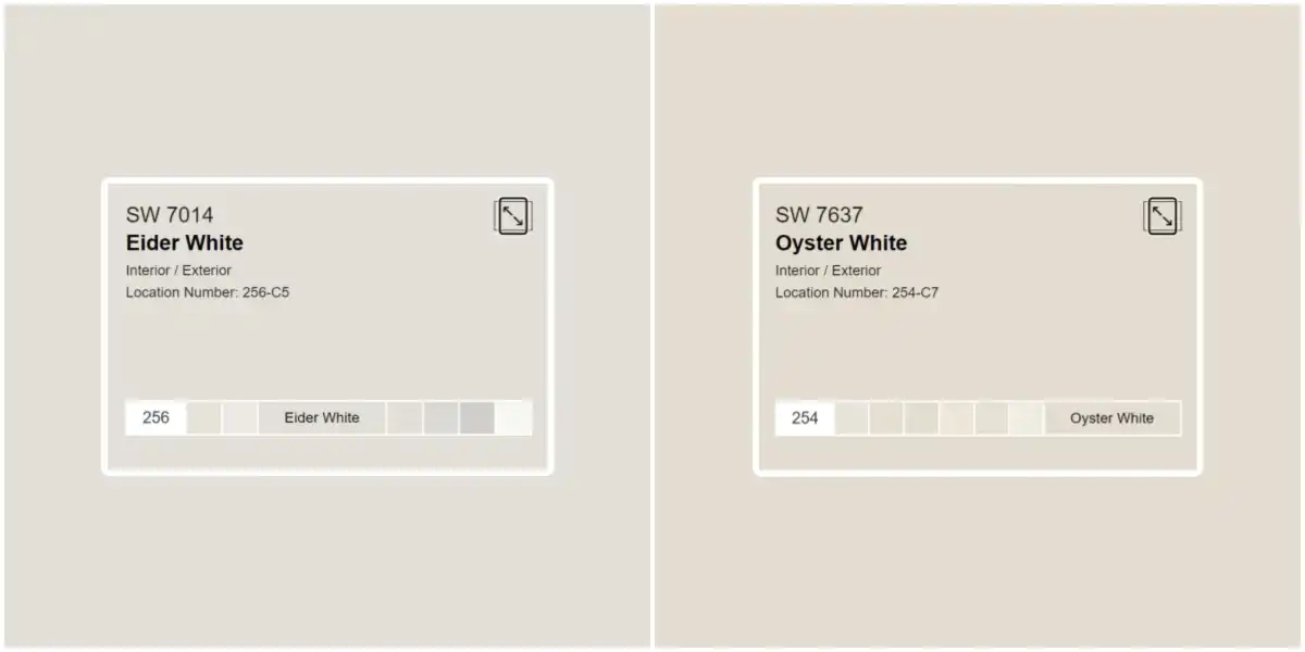 Eider White vs Oyster White