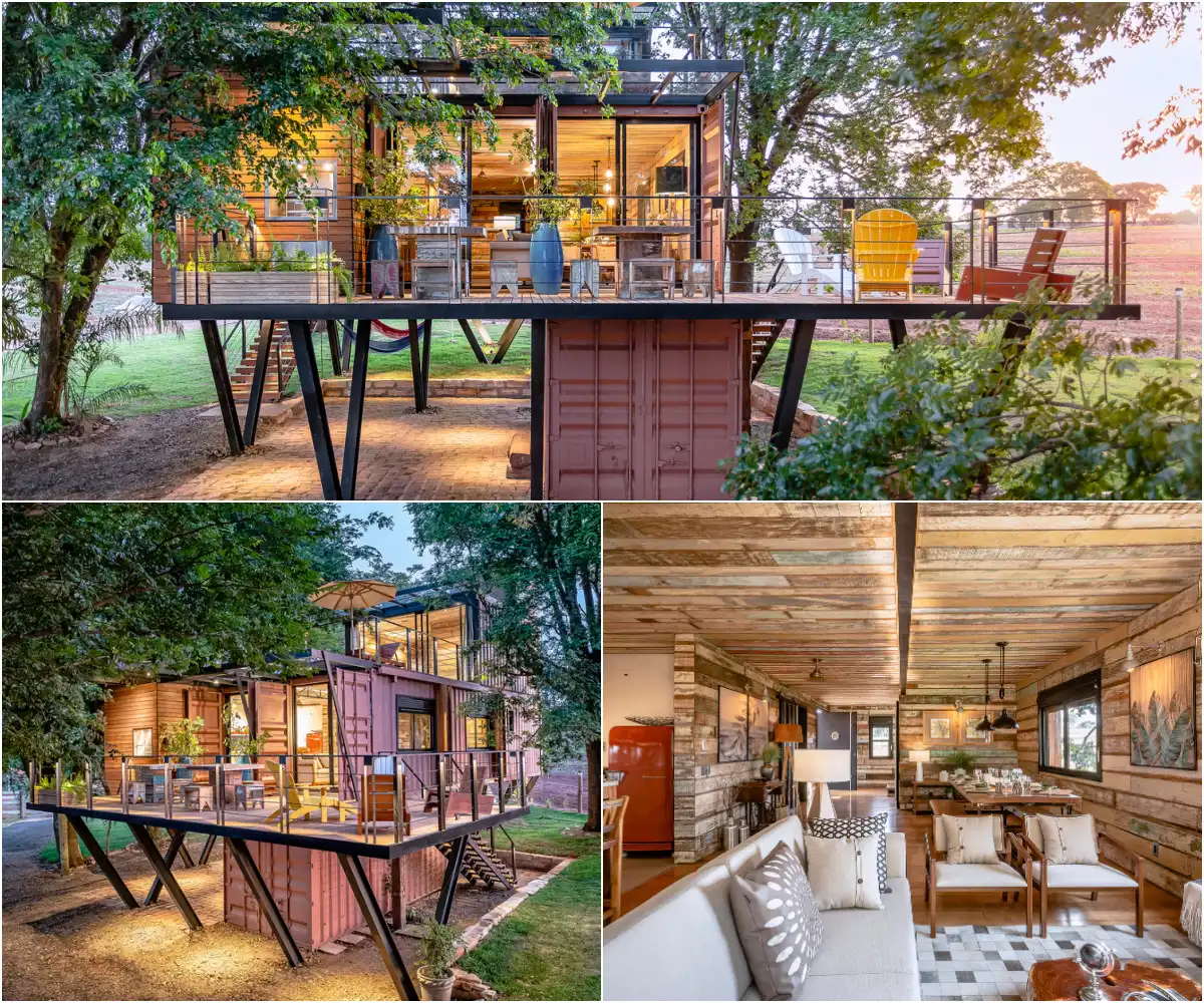 Elevated Container Home in Brazil