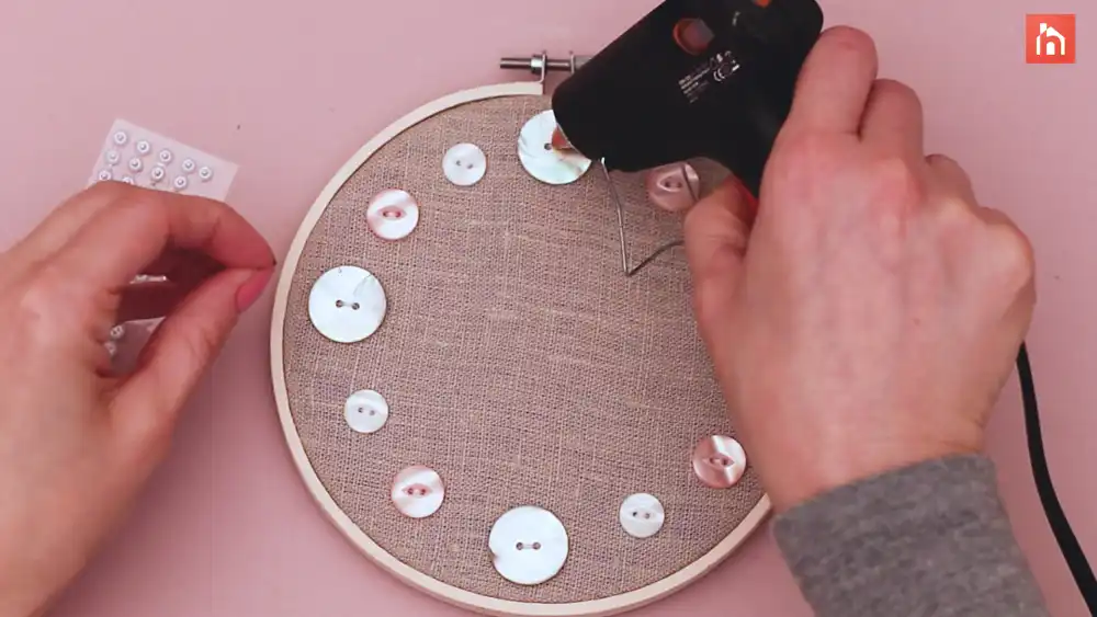 Add a tiny decoration on top of each button