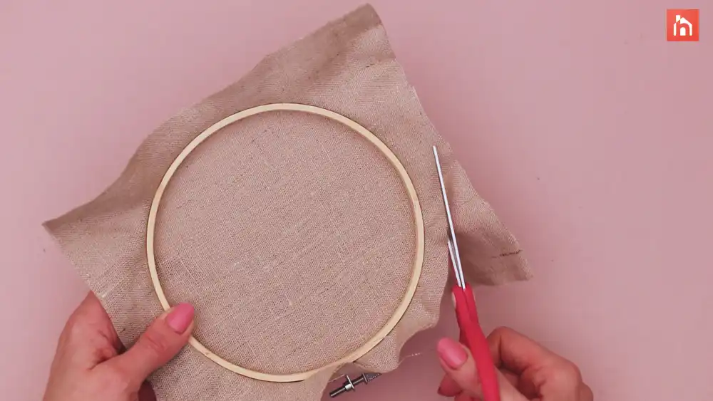 Cut the excess fabric
