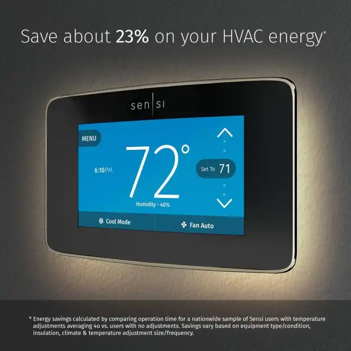 Emerson Sensi Touch Wi-Fi Smart Thermostat with Touchscreen Color