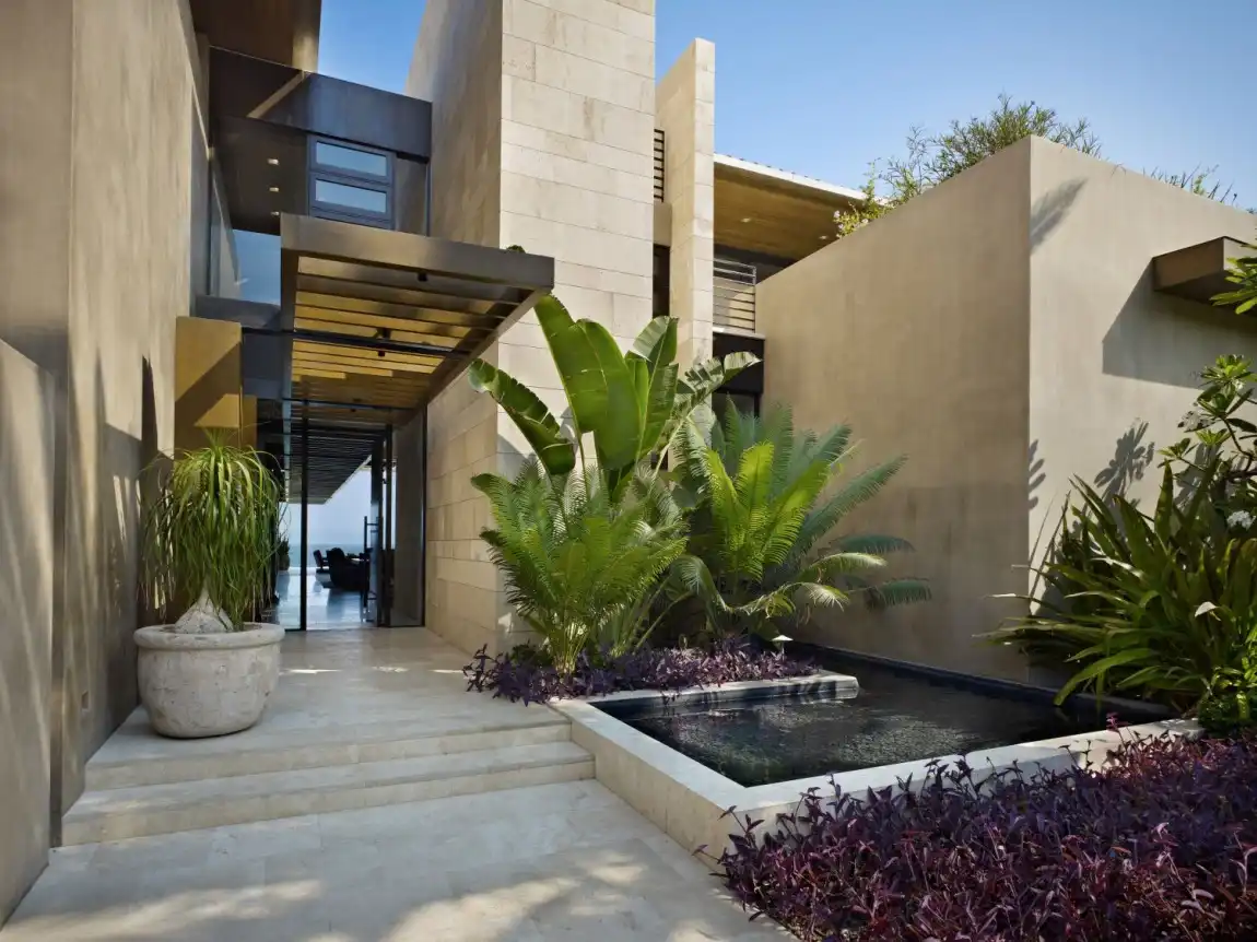 Entryway tiny Pergola Mexico Residence by Olson Kundig Architects