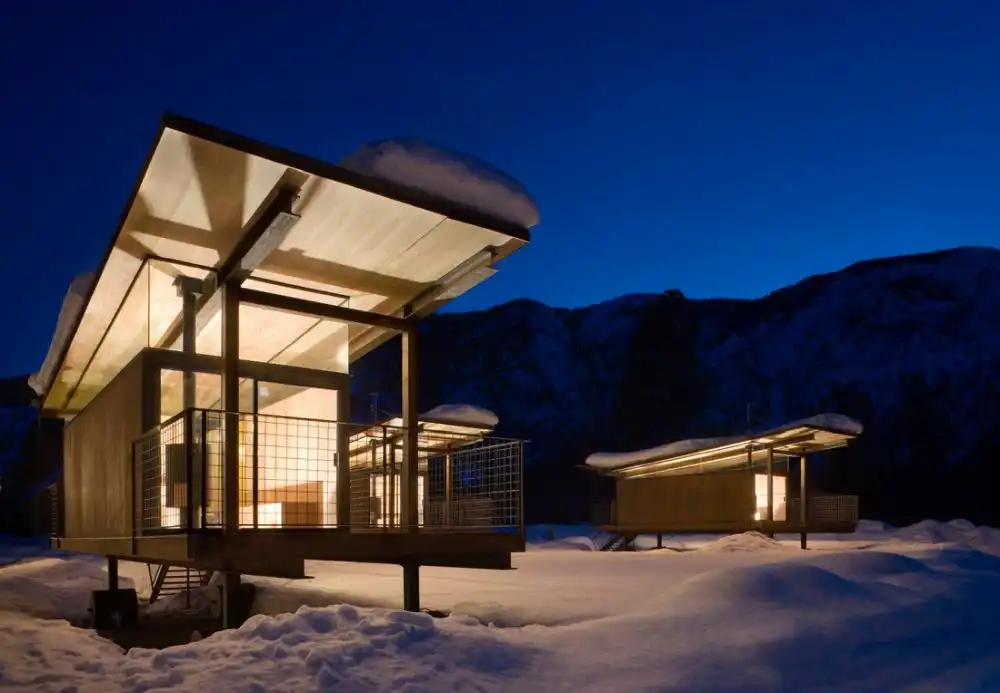 Exterior Micro Hotel - Rolling Huts by Olson Kundig