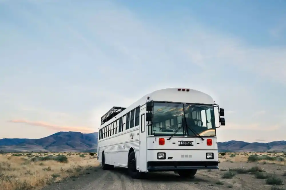 FAMILY OF 6 LIVING FULL TIME IN A 250 SQFT CONVERTED SCHOOL BUS