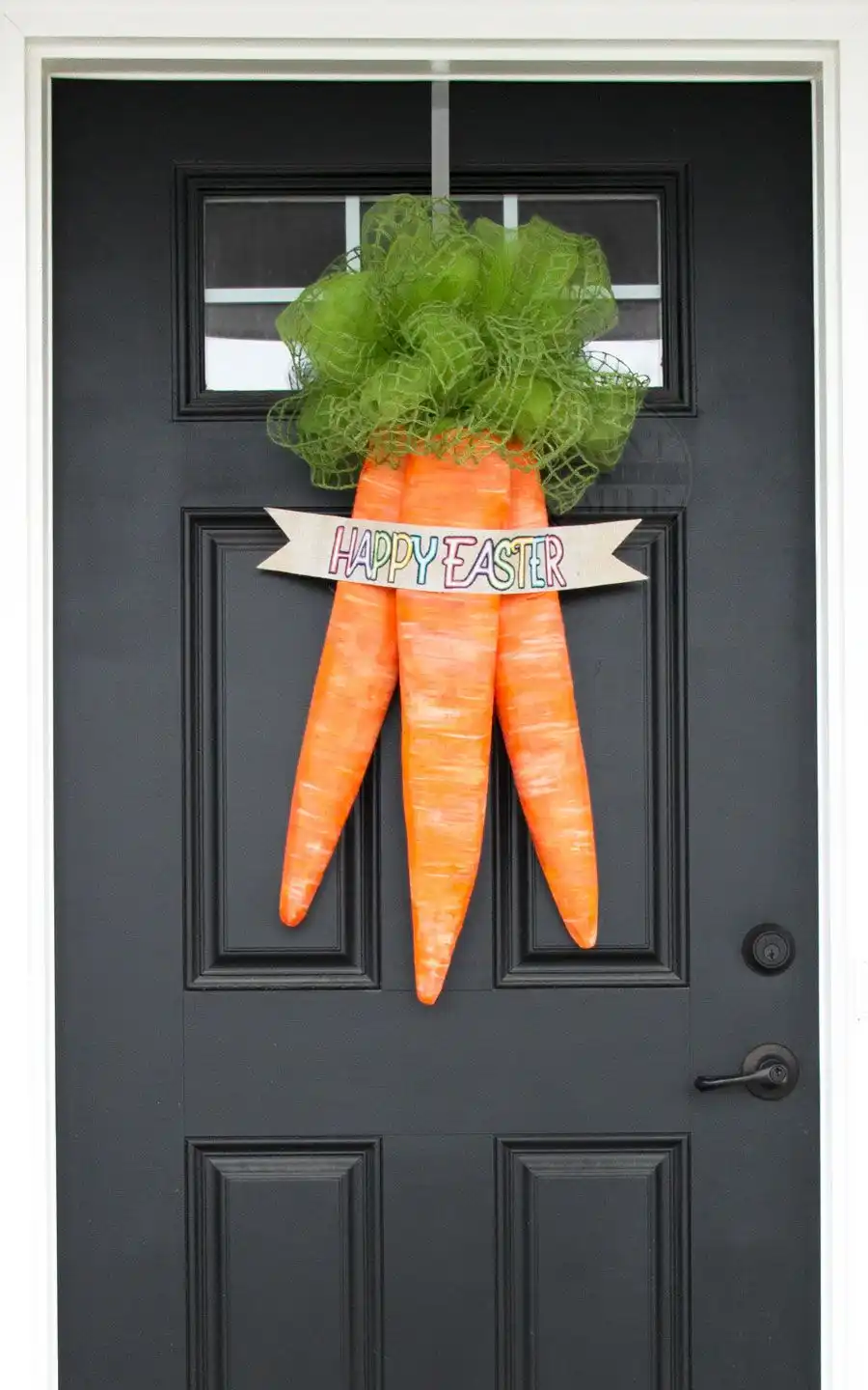 Fabric Easter Carrot Wreath