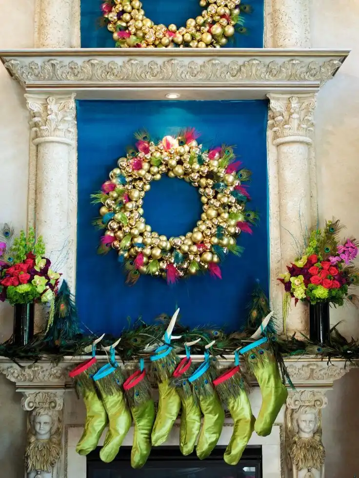 Fabric mantel background