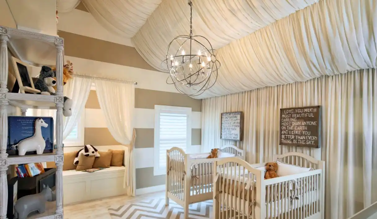 Fabric on the nursery room