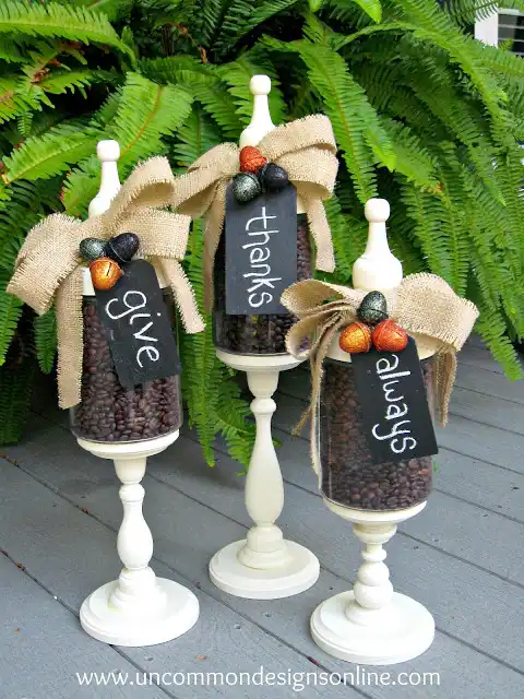 Fall Apothecary Jars Give Thanks